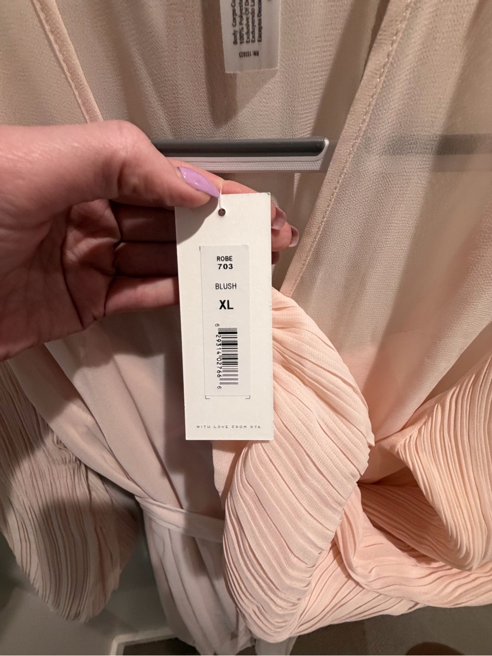 Bridal - Rya Collection Blush Robe NWT L/XL - Picture 6 of 6